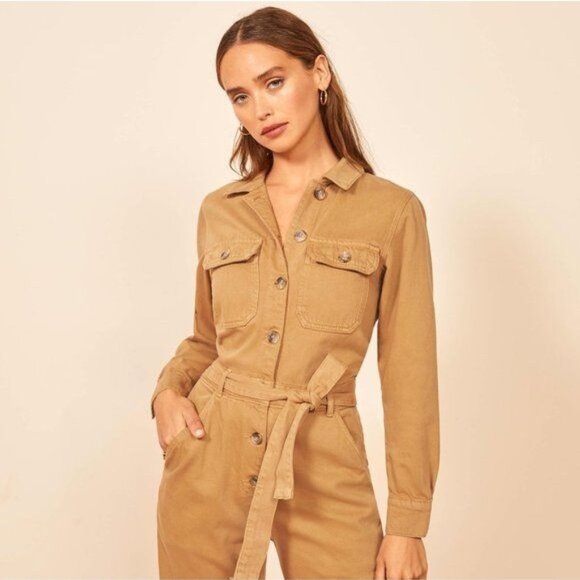 REFORMATION Kendall Desert Boiler Suit Jumpsuit Size 6 NEW NWT - Picture 2 of 6